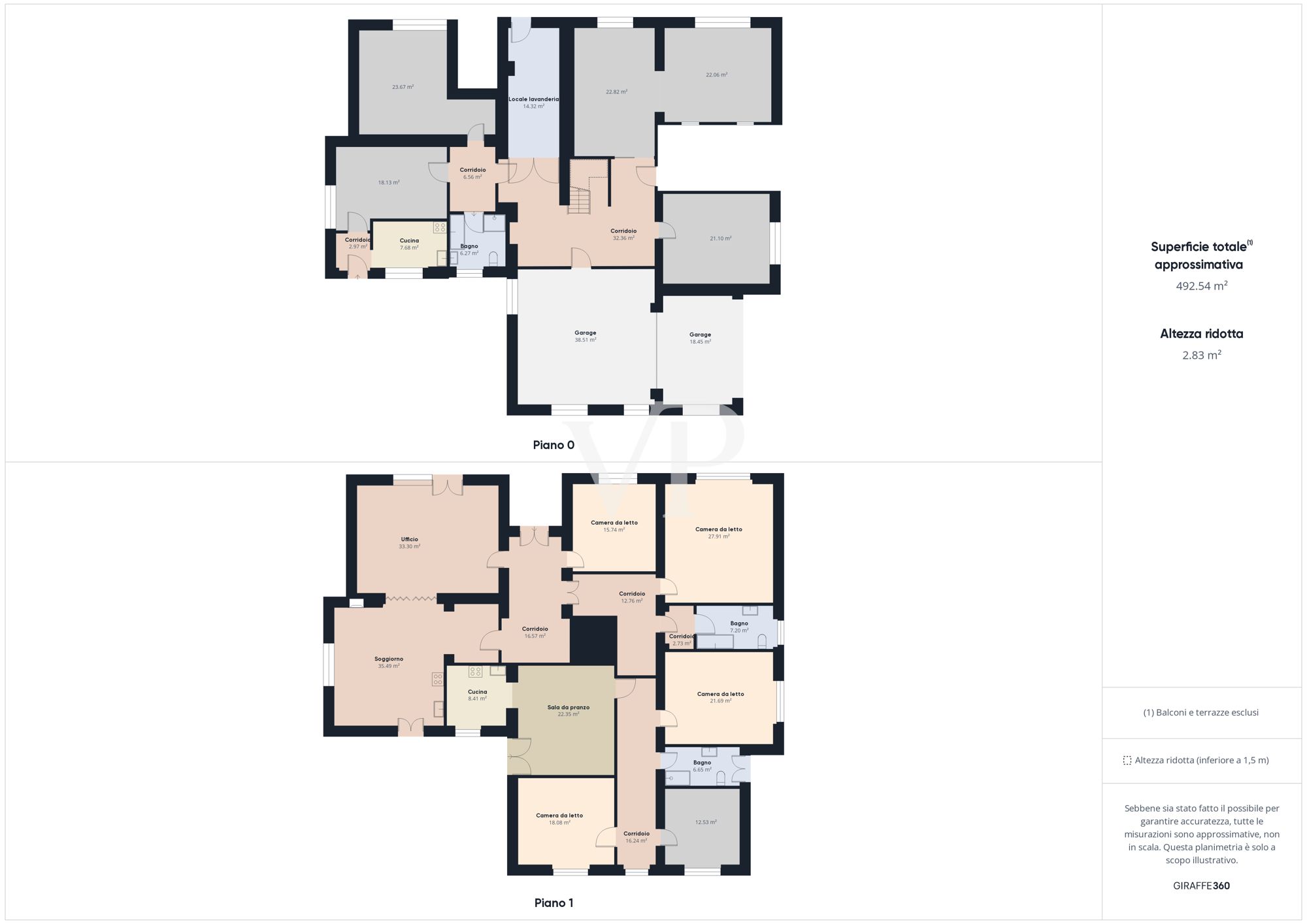 Villa auf zwei Ebenen mit großem Privatgarten und Doppelgarage
