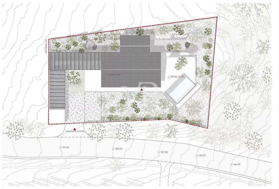 Baugrundstück mit genehmigtem Projekt für Villa mit Pool und Meerblick
