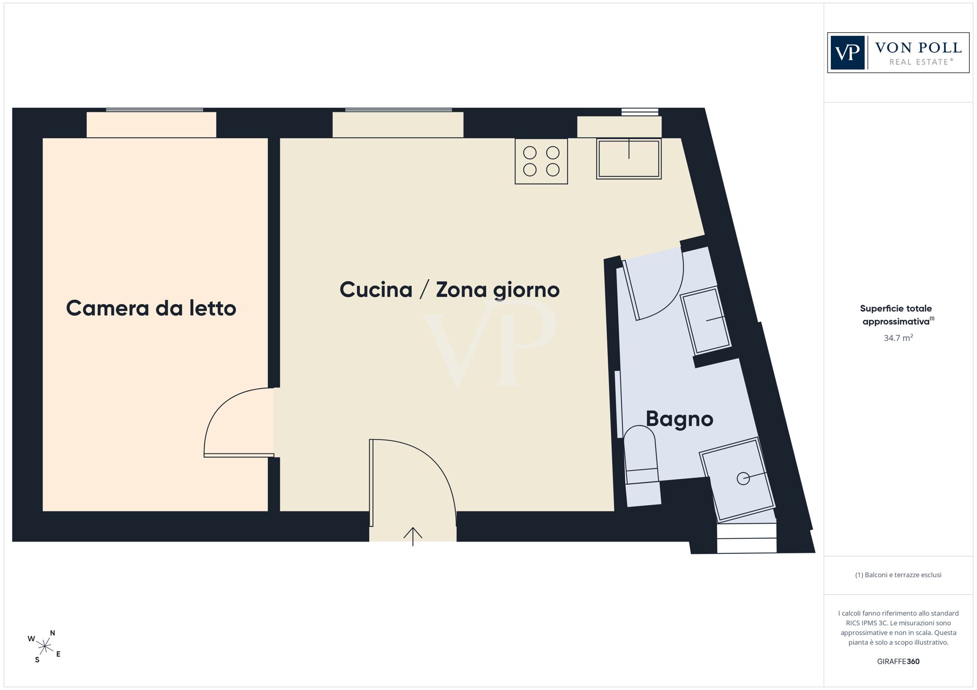 Hübsche Zweizimmerwohnung, frei ab 10. Oktober – Navigli
