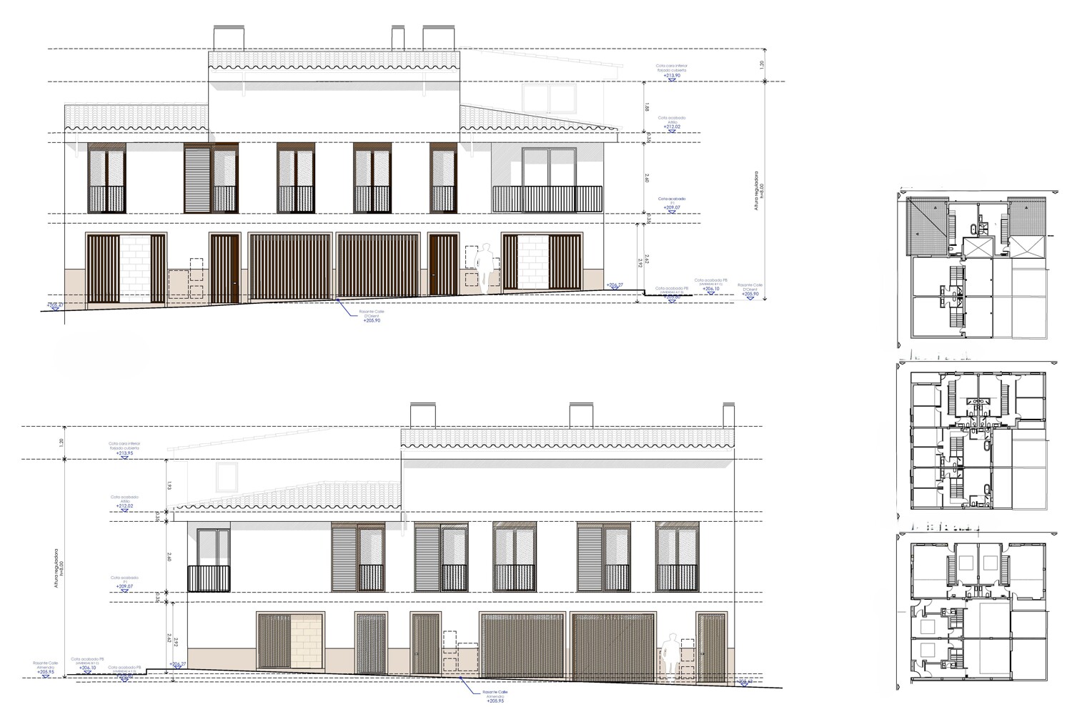 South and west facade