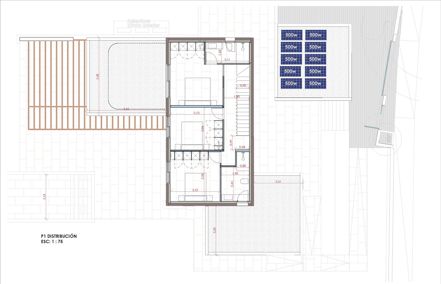 Distribution of the rooms