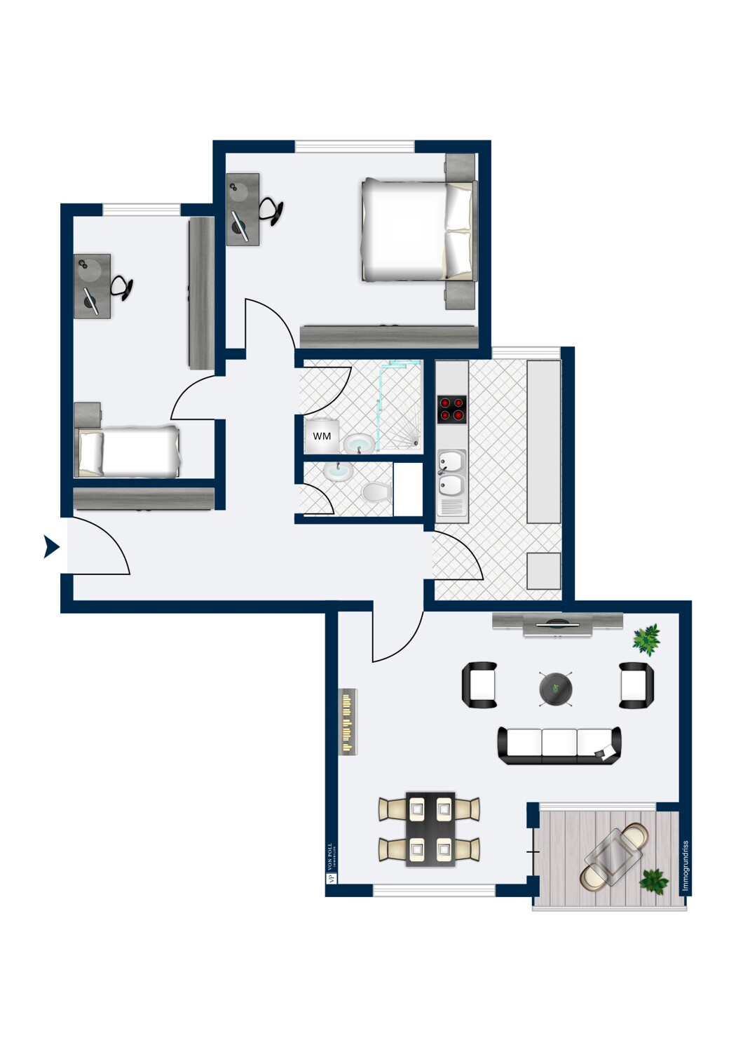 Attraktive, moderne 3,5-Zimmer-Wohnung mit Aufzug und Tiefgaragenstellplatz Attraktive, moderne 3,5-Zimmer-Wohnung mit Aufzug und Tiefgaragenstellplatz