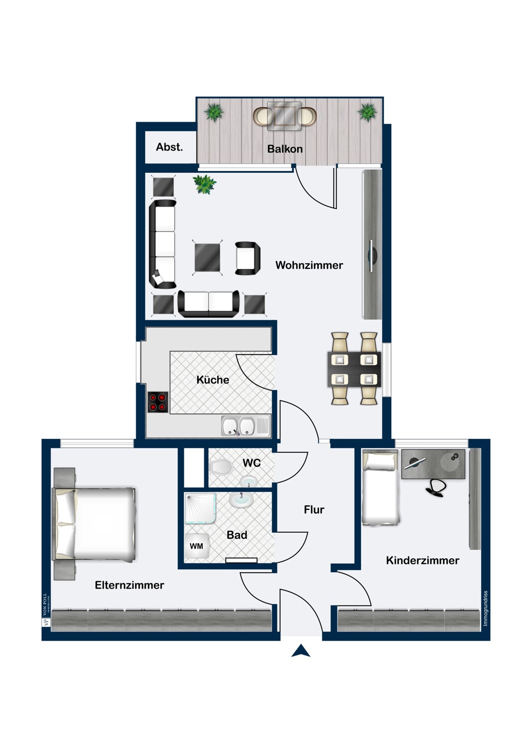 3-Zimmer-Dachgeschosswohnung mit Balkon und Alb-Blick in ruhiger Lage