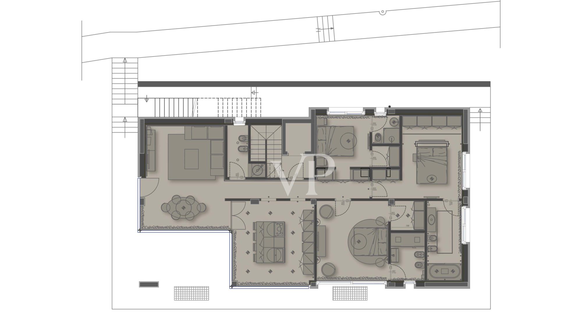 Villa con fantastica vista lago in posizione silenziosa ed esclusiva