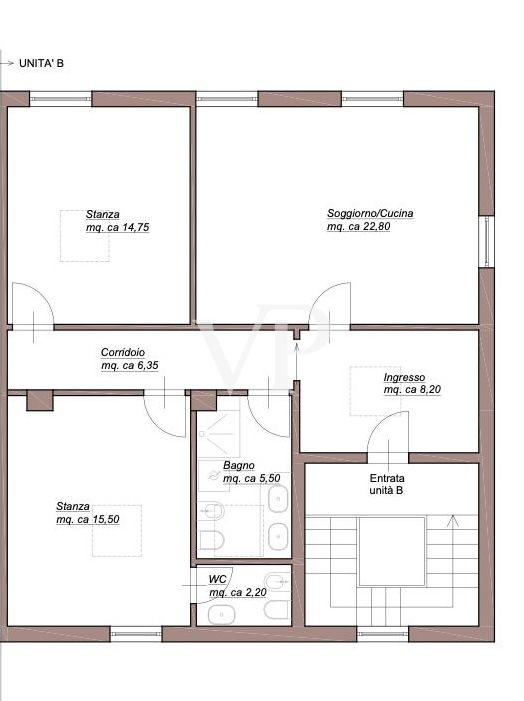 Grundriss Wohnung 02 Sirmione