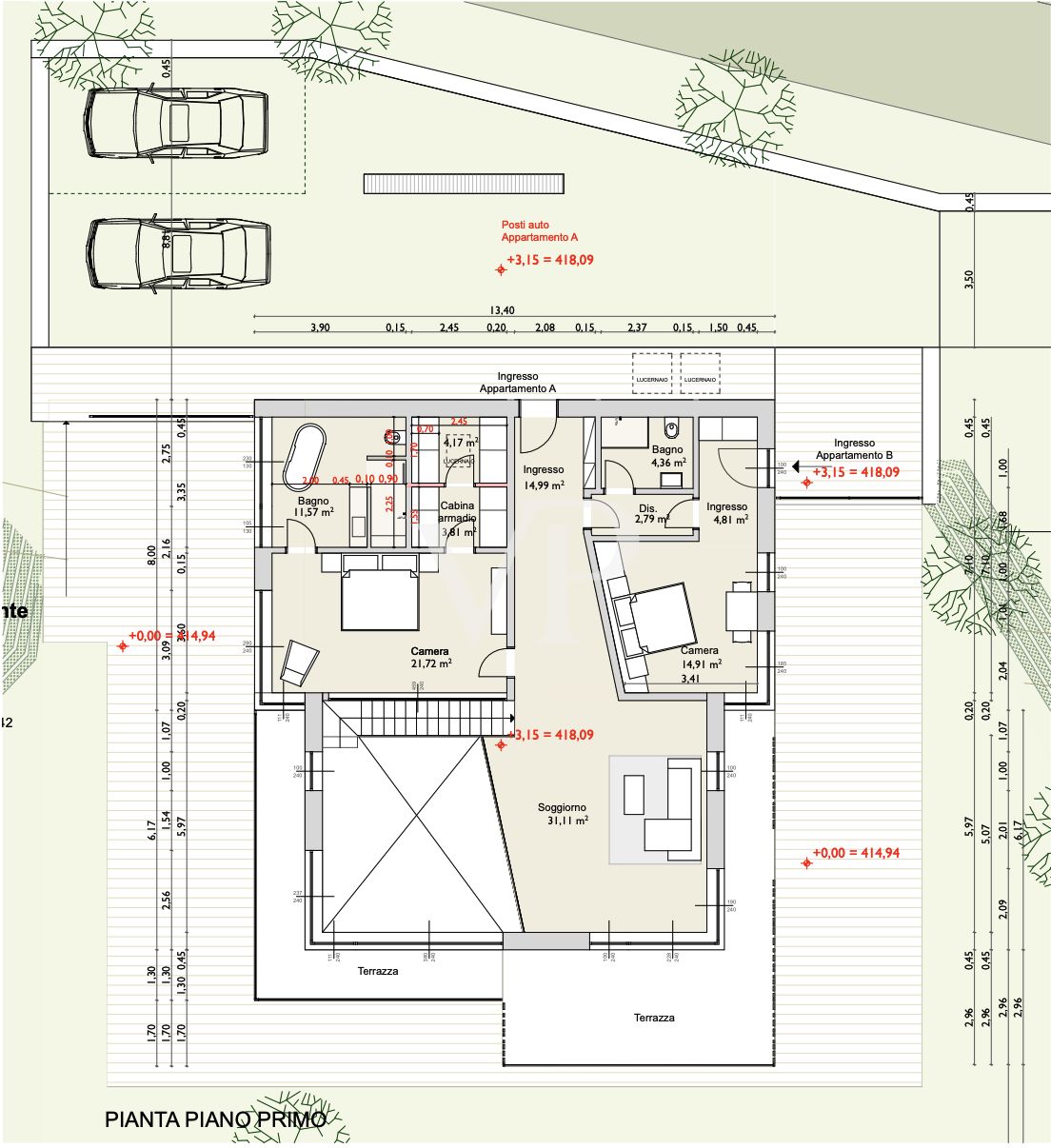 Villa contemporanea con vista panoramica sul Lago di Garda, immersa in uliveto privato
