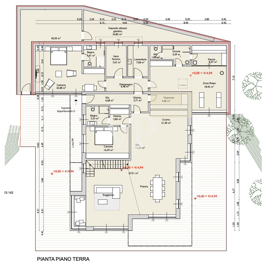 Villa contemporanea con vista panoramica sul Lago di Garda, immersa in uliveto privato