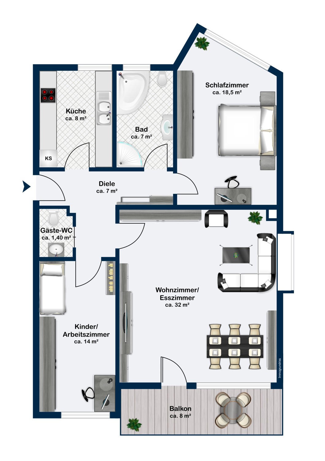 Gepflegte und modernisierte 3 - Zimmer - Eigentumswohnung in zentraler Lage Gepflegte und modernisierte 3 - Zimmer - Eigentumswohnung in zentraler Lage