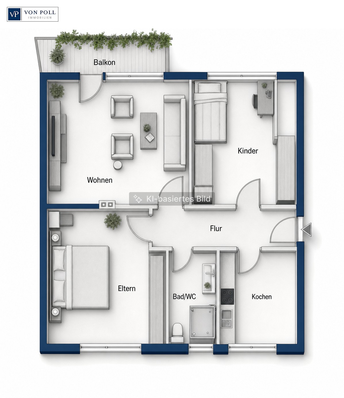 Erstbezug nach Sanierung /    
3 - Zimmer - Eigentumswohnung in gefragter Lage