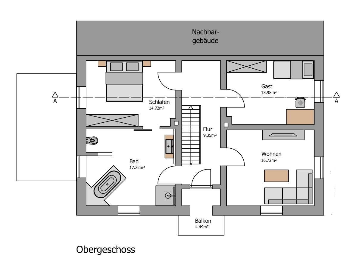 Grundriss Obergeschoss