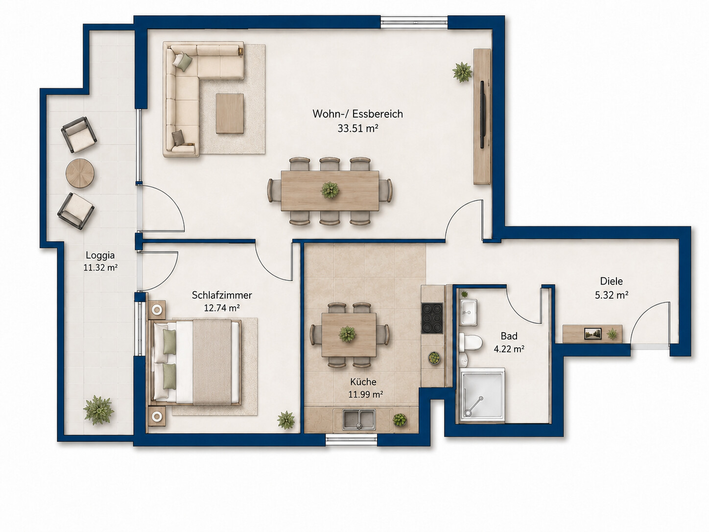 Grundriss Whg 101