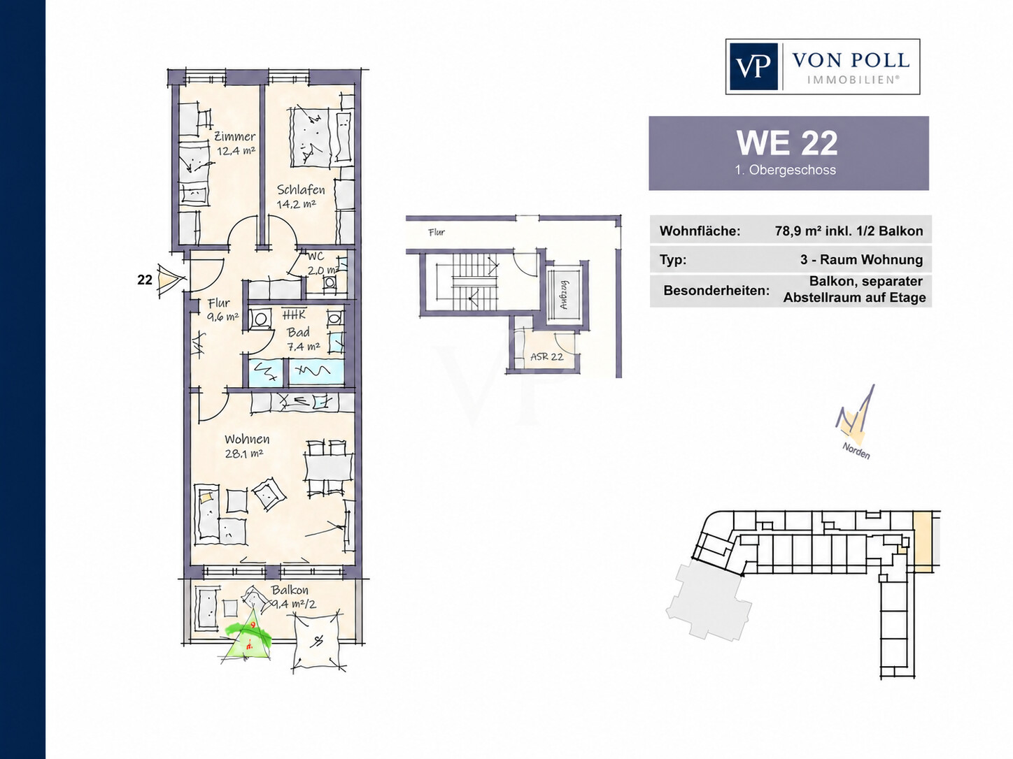 Grundriss WE 22