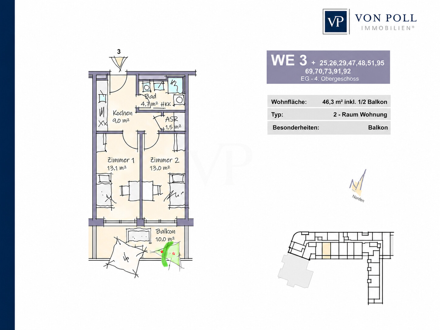 Grundriss WE 26 / 29