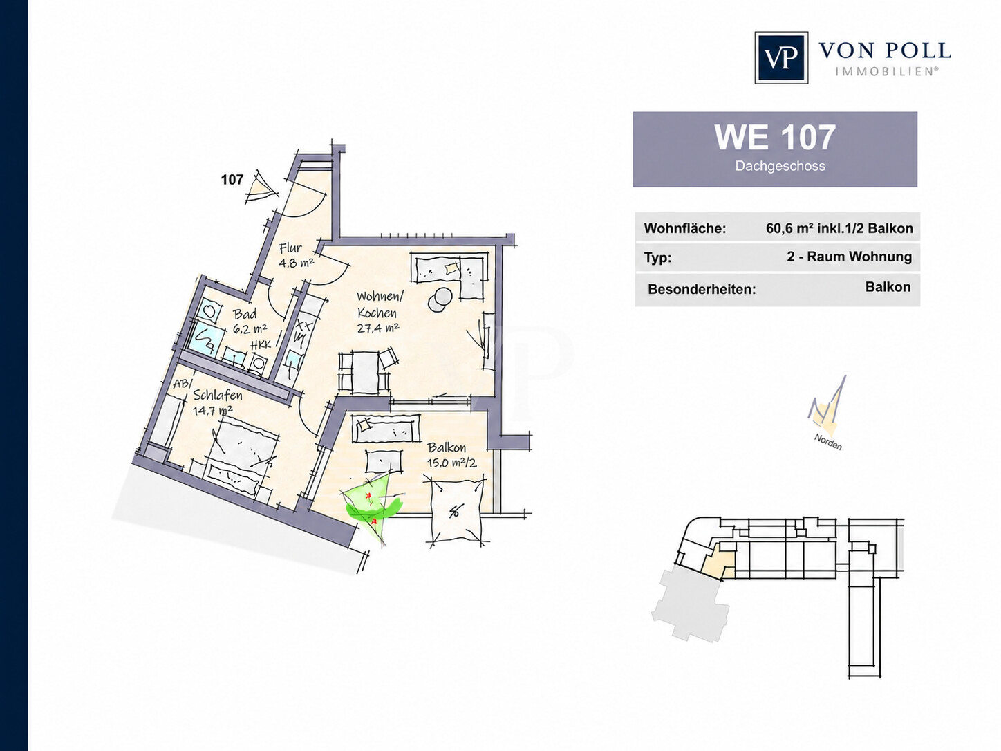 Grundriss WE 107