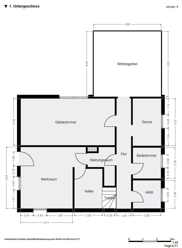 Grundriss Untergeschoss