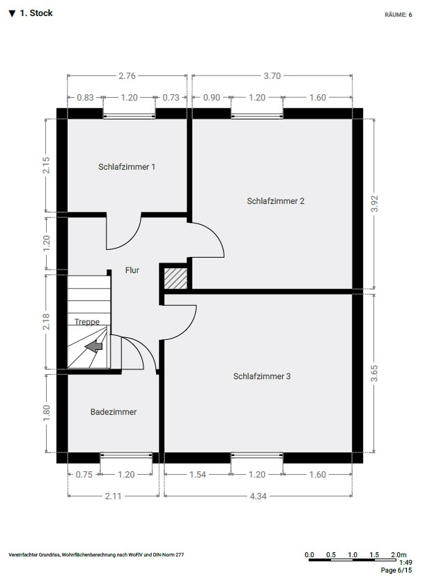 Grundriss Obergeschoss