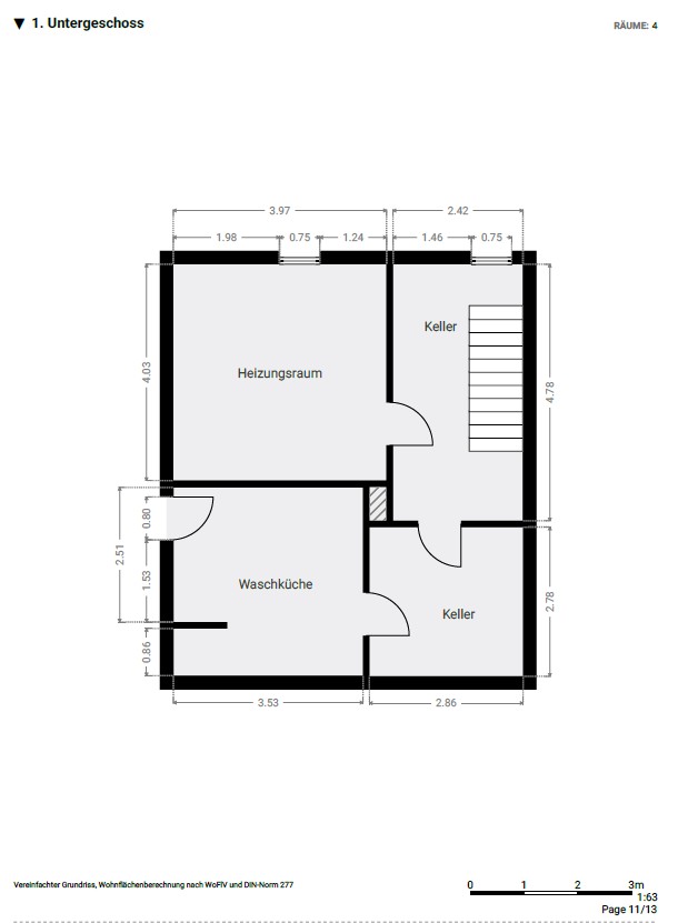 Grundriss Kellergeschoss