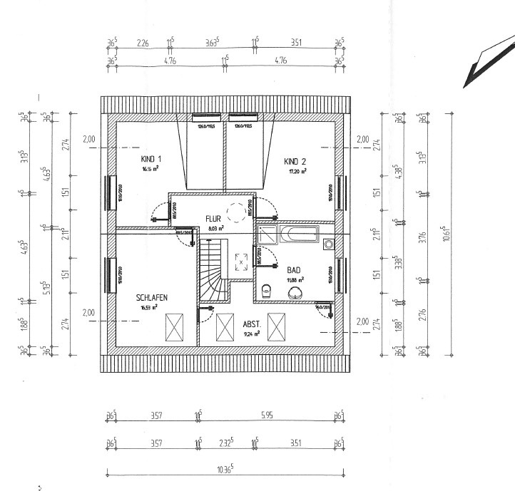 Grundriss Obergeschoss