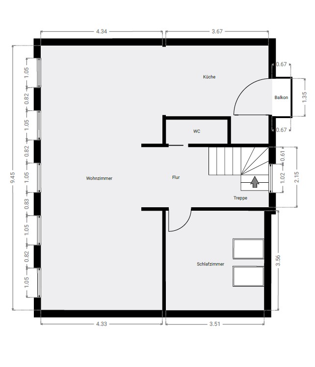 Grundriss Obergeschoss