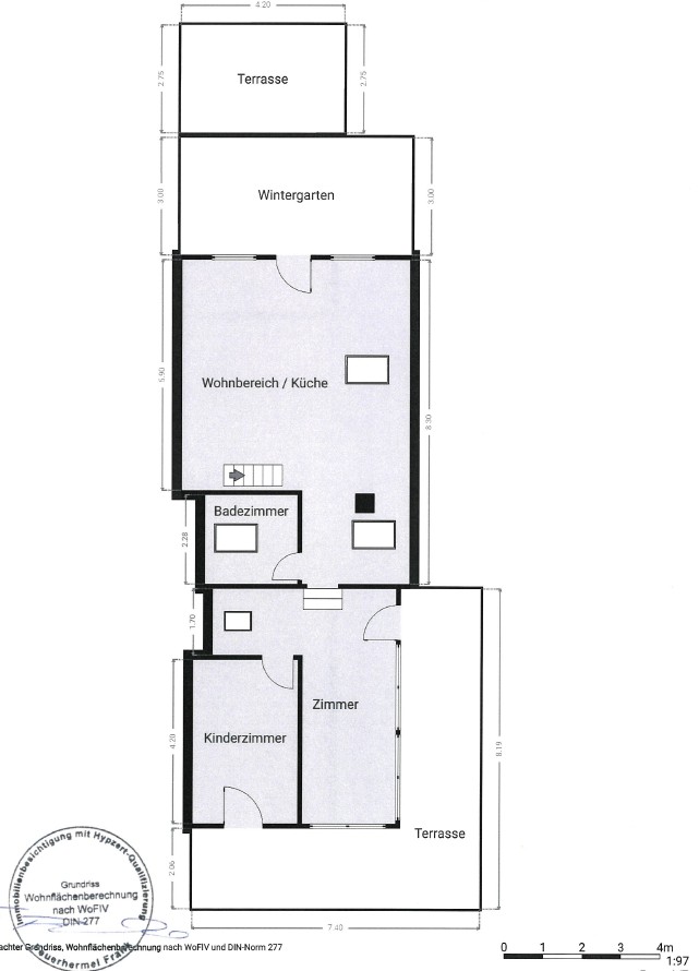 Grundriss Finnhütte Erdgeschoss