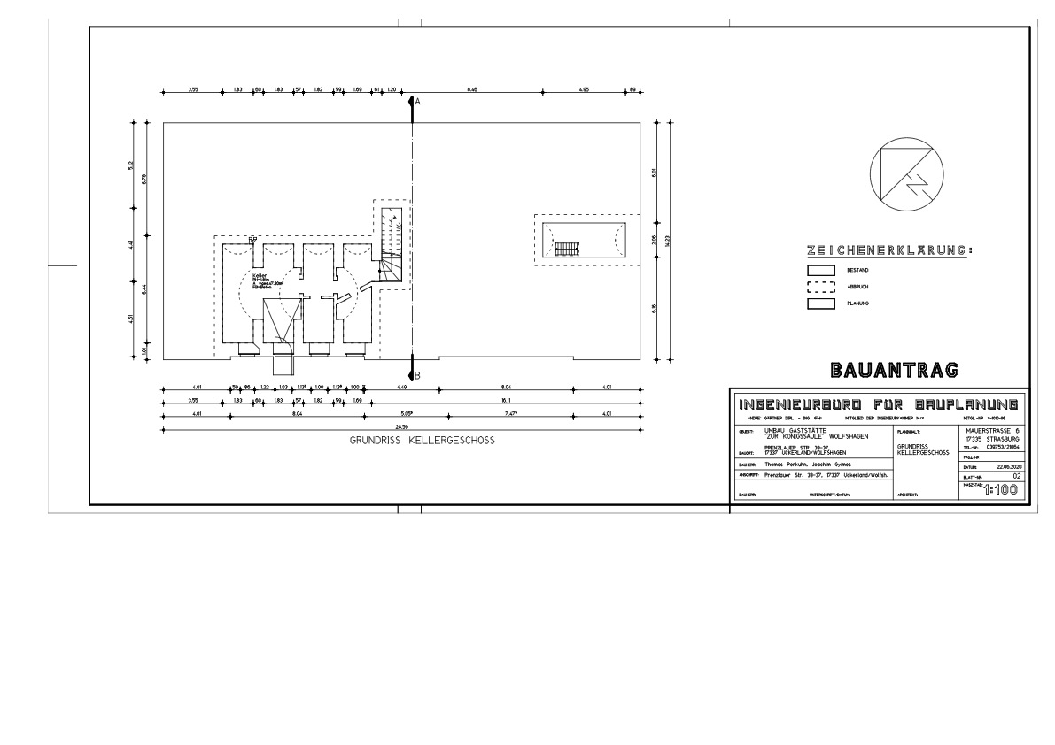 Grundriss KG Wolfshagen Prenzlauer Str