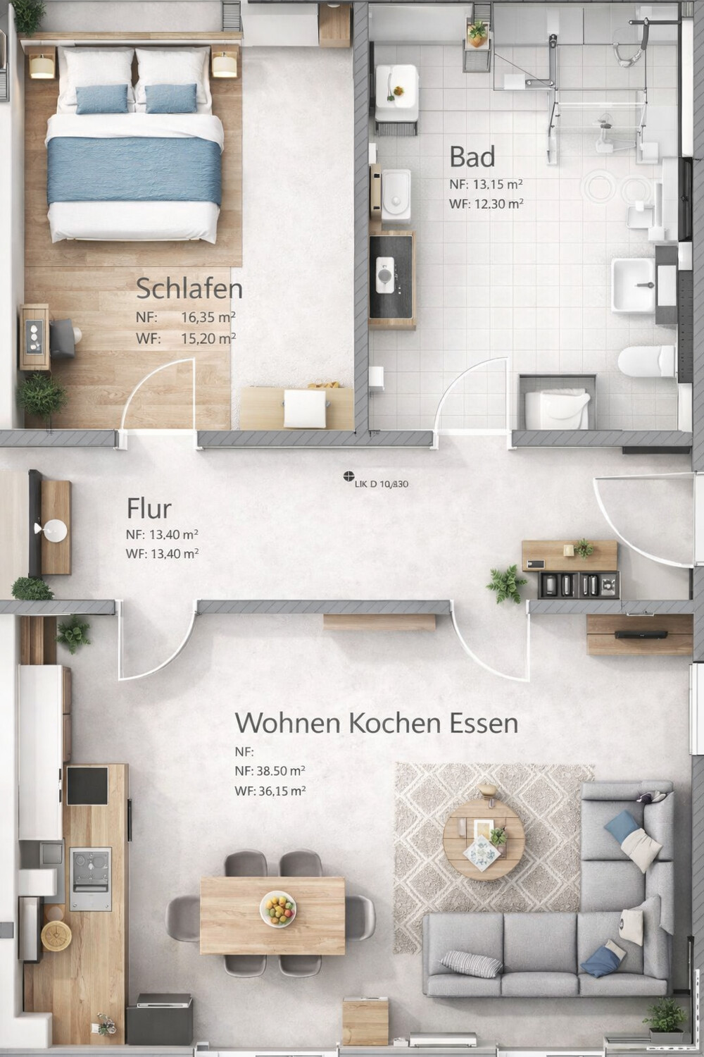 Moderne Wohnung mit Einbauküche und Aufzug frisch saniert im Herzen Gunzenhausens