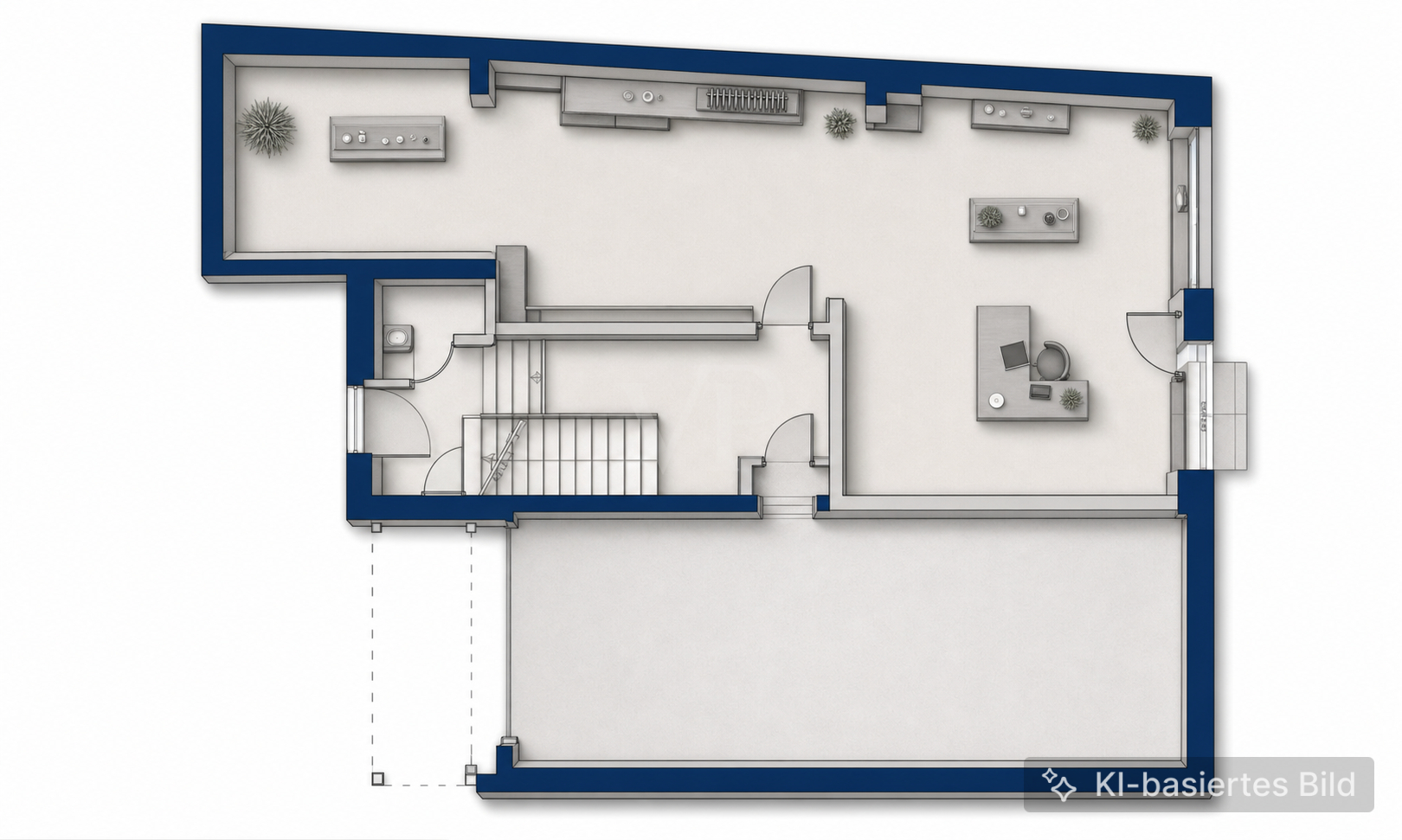Grundriss EG Vorderhaus mit Durchfahrt