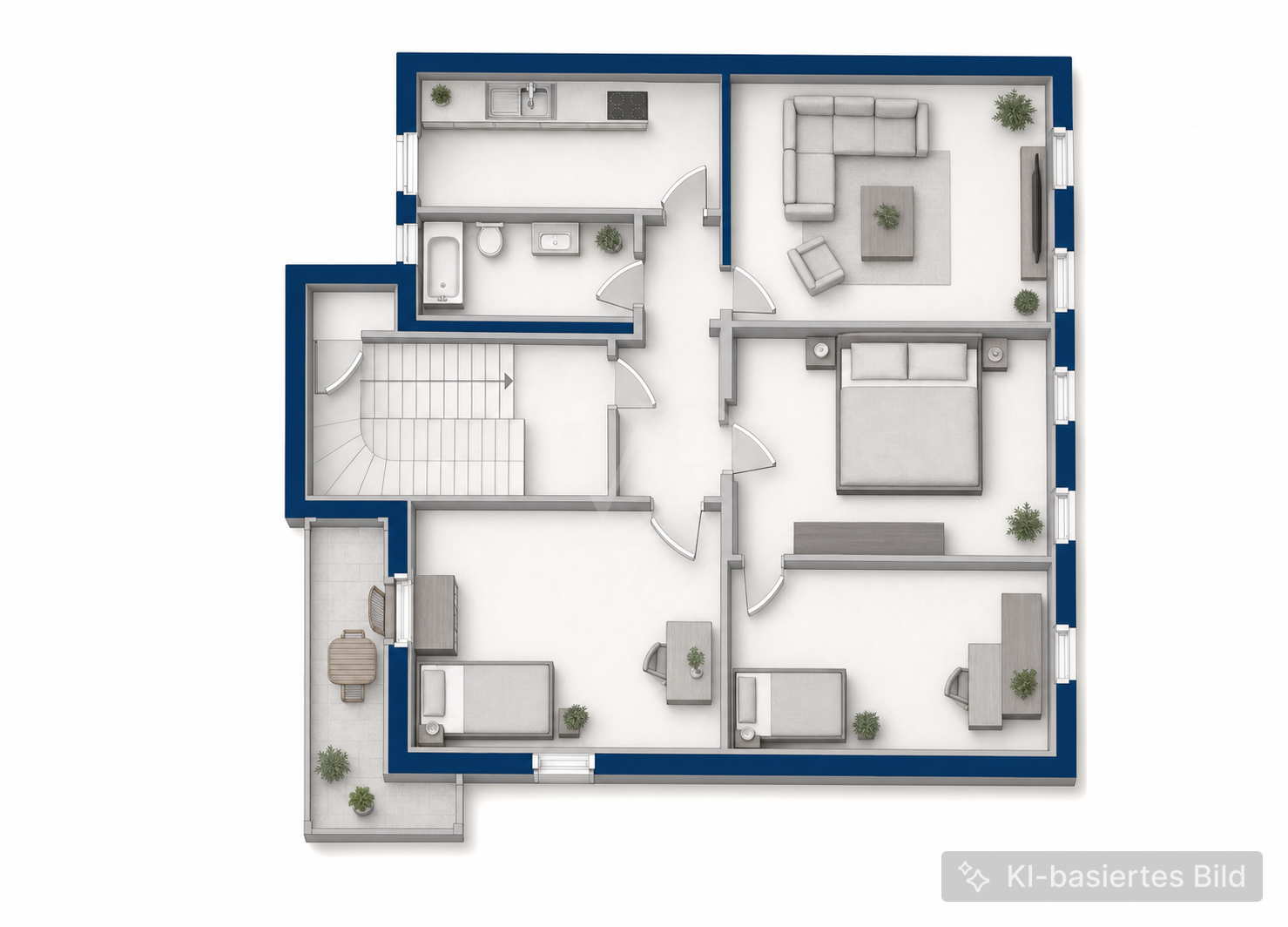 Grundriss Wohnungen 1.-3.OG