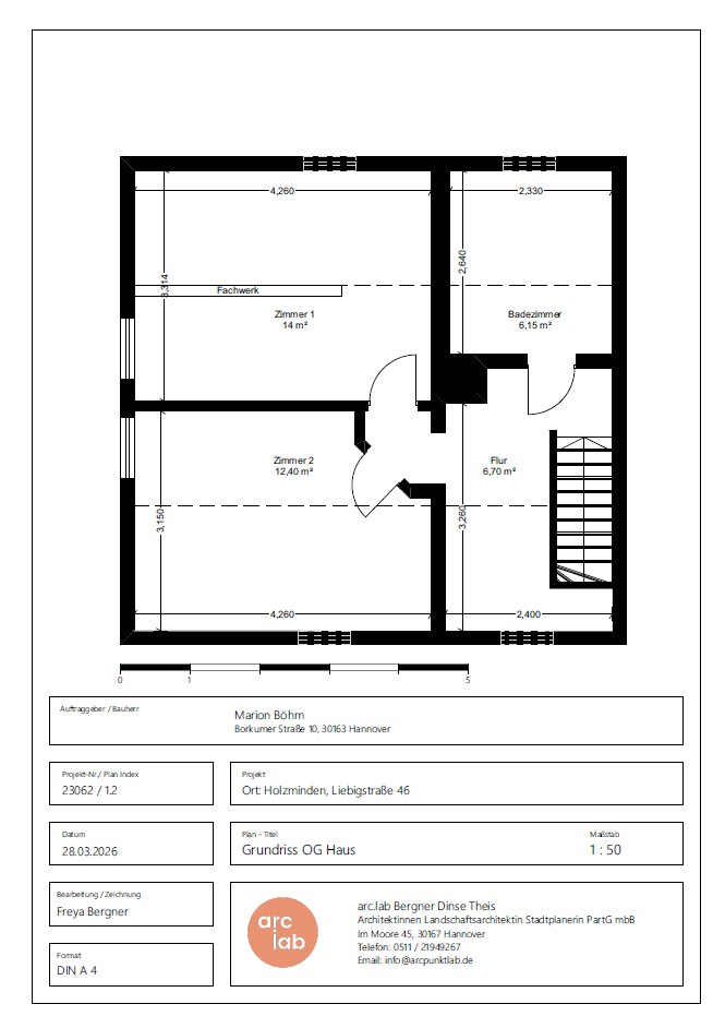 Grundriss Obergeschoss