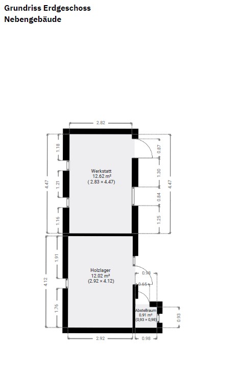 Grundriss Nebengebäude