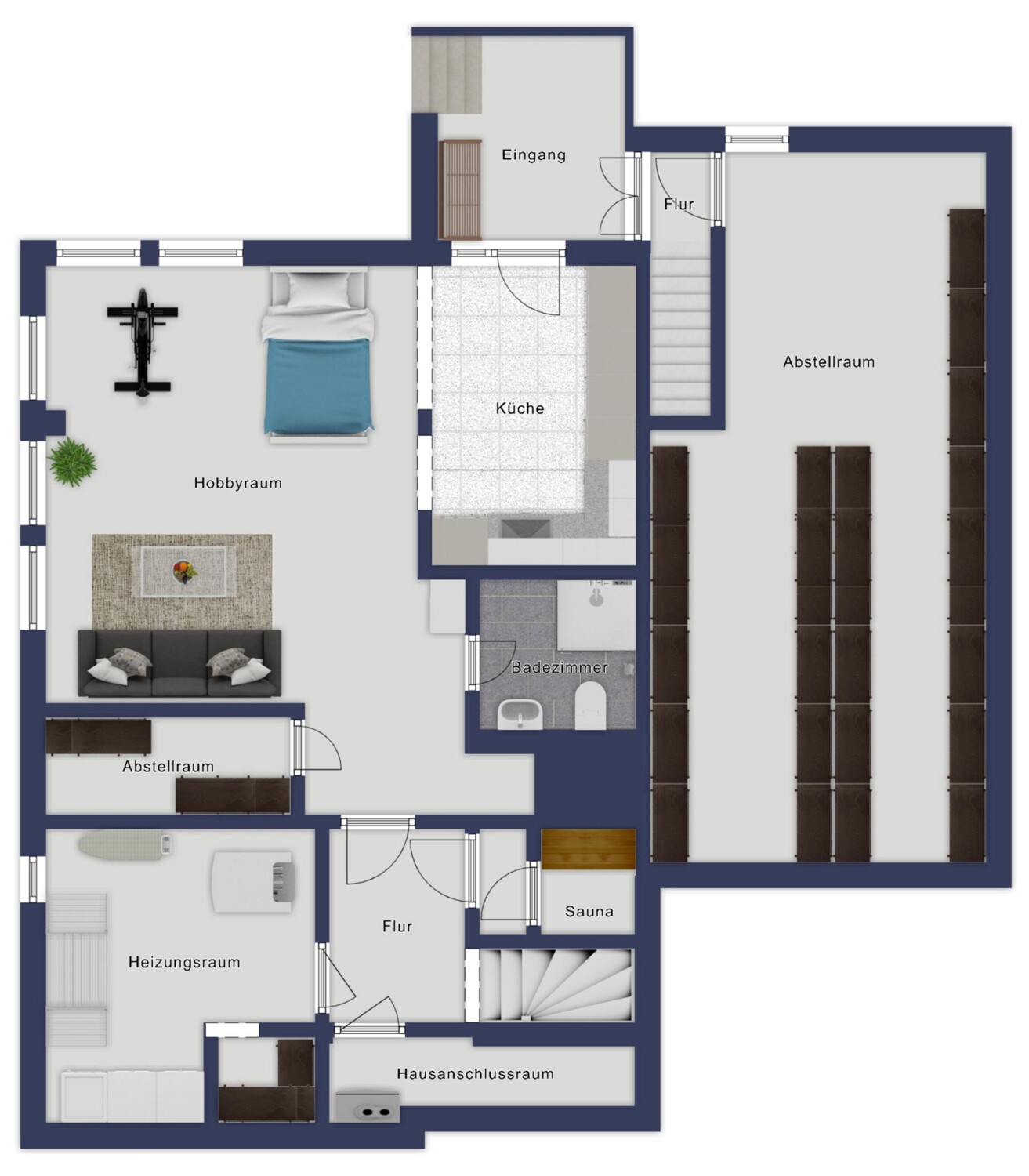 Grundriss Garten-/Kellergeschoss