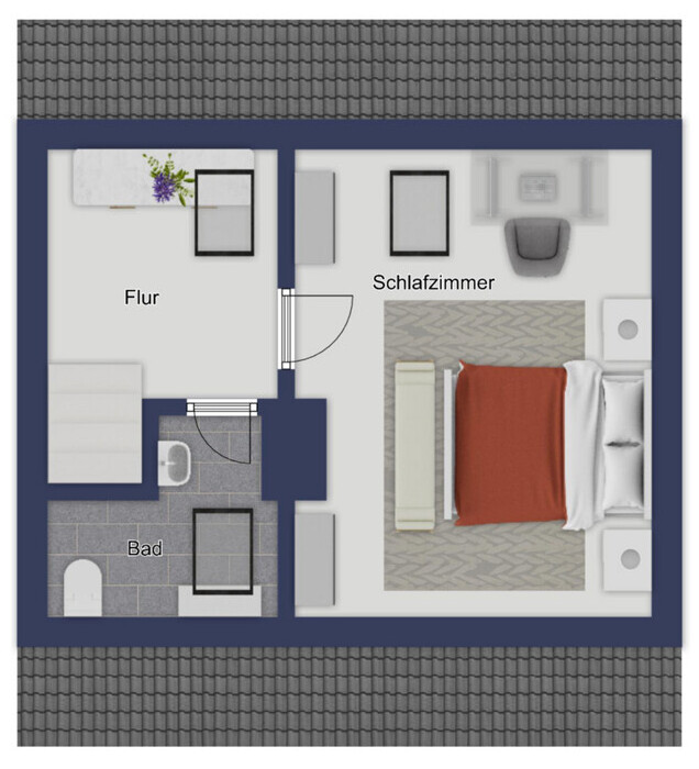 Dachgeschoss Haus 1 (wohnraumähnlich ausgebaut)