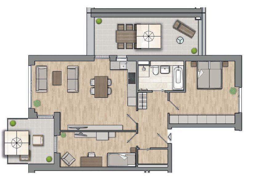Hochwertiges Wohngefühl im lichtdurchfluteten Penthouse