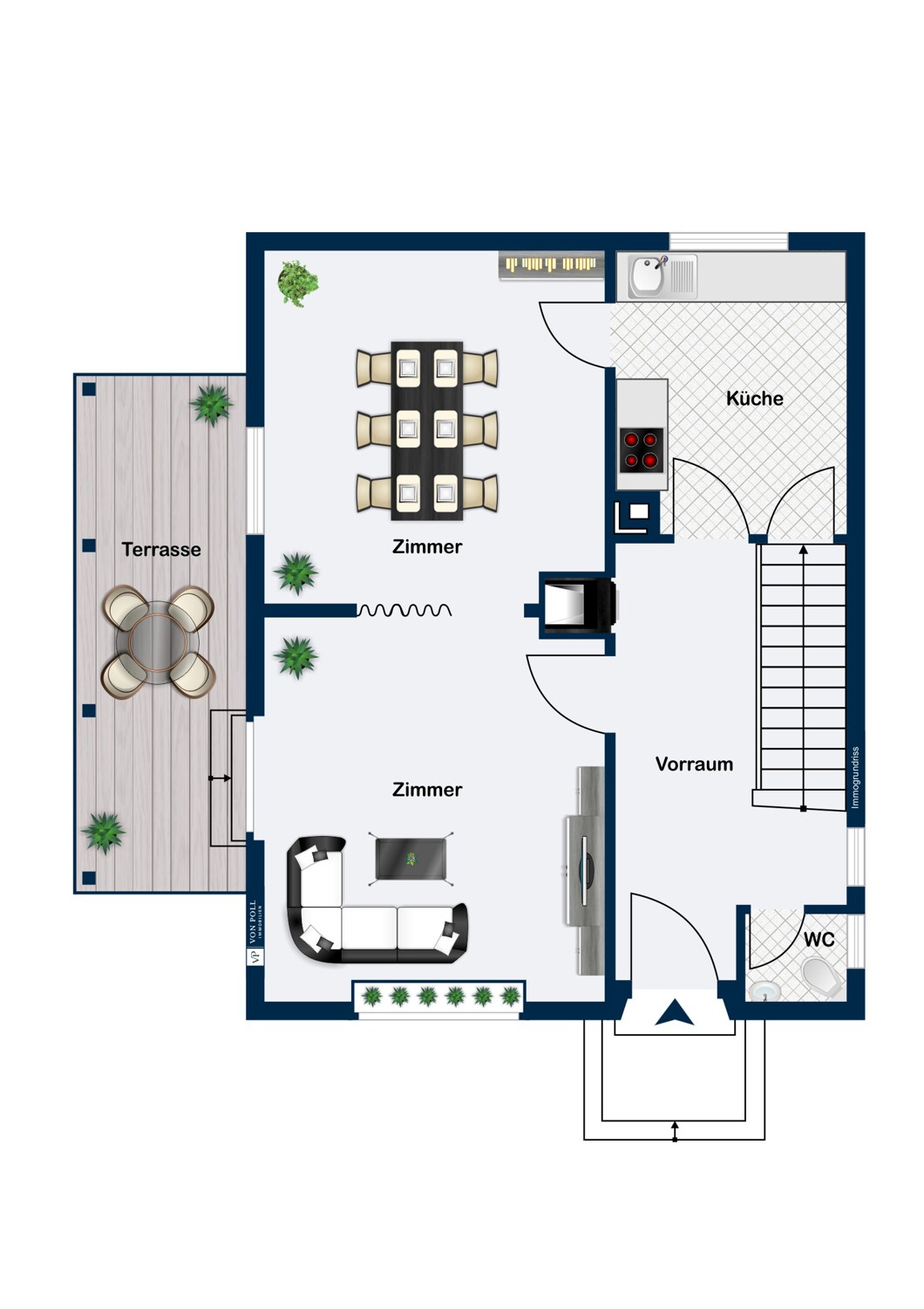 Grundriss EG Haus 1