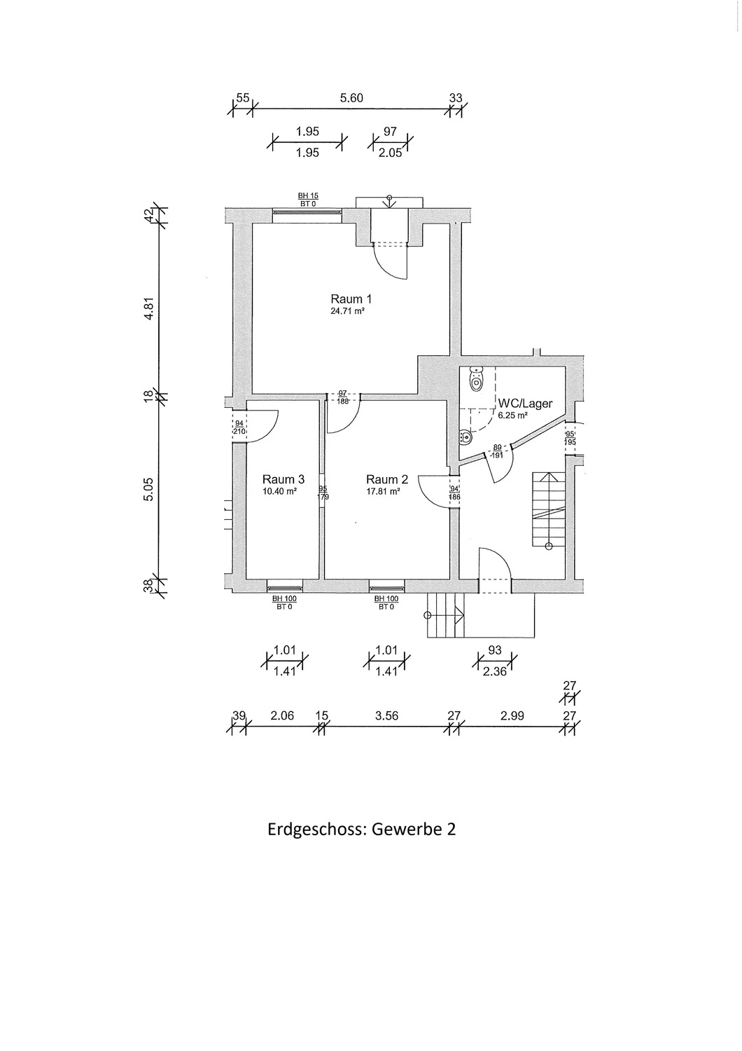 EG Gewerbe 2 (leer - sanierungsbedürftig)
