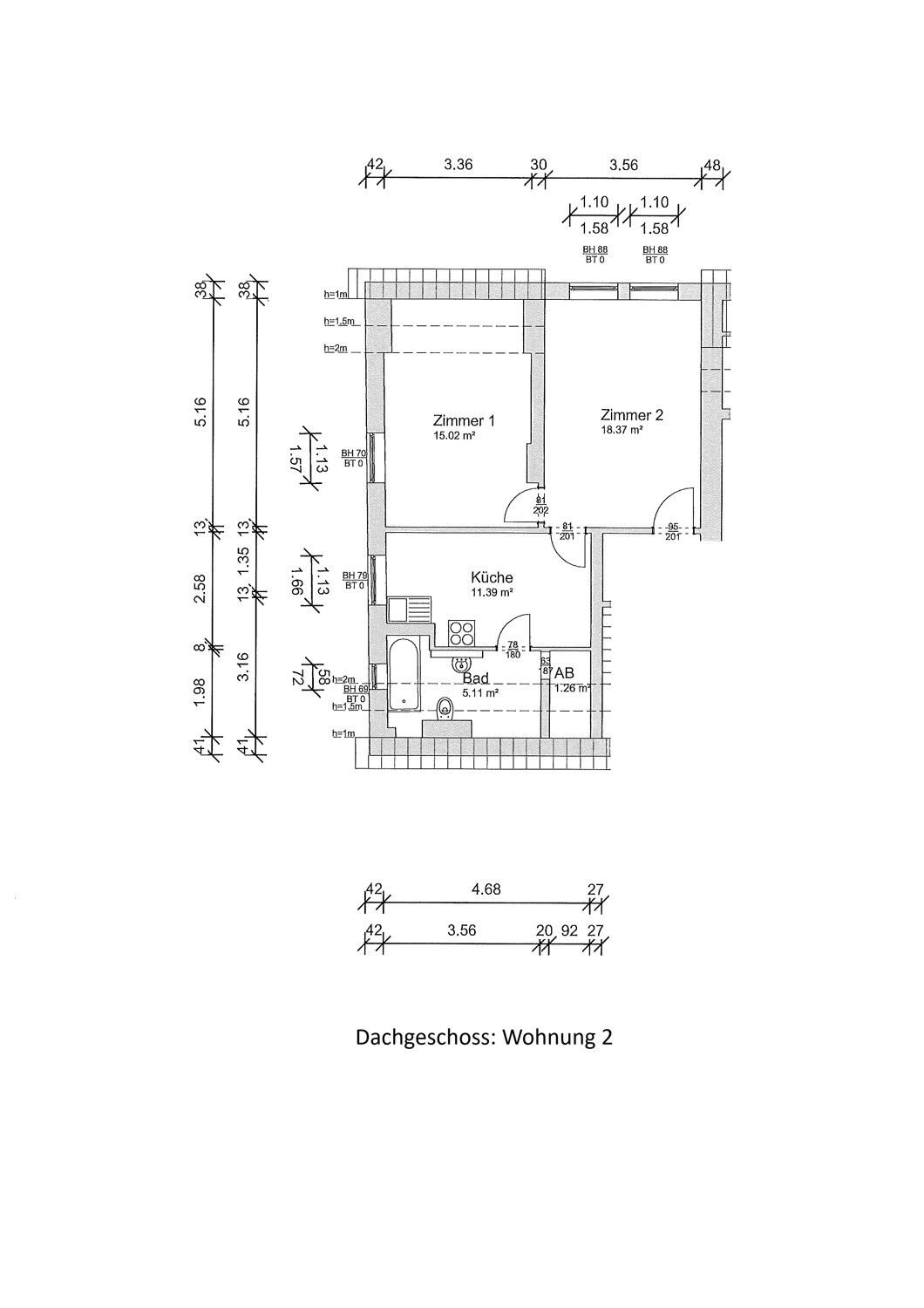 Wohnung 2 - Dachgeschoss