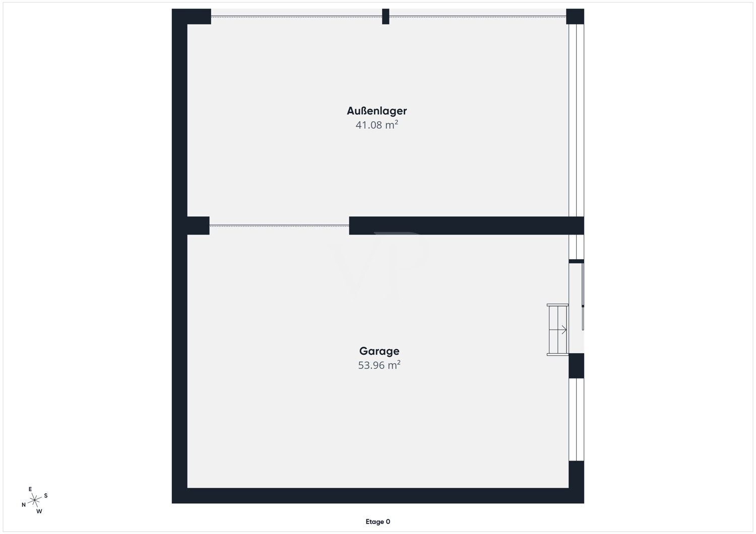 Grundriss Außenlager/Garage