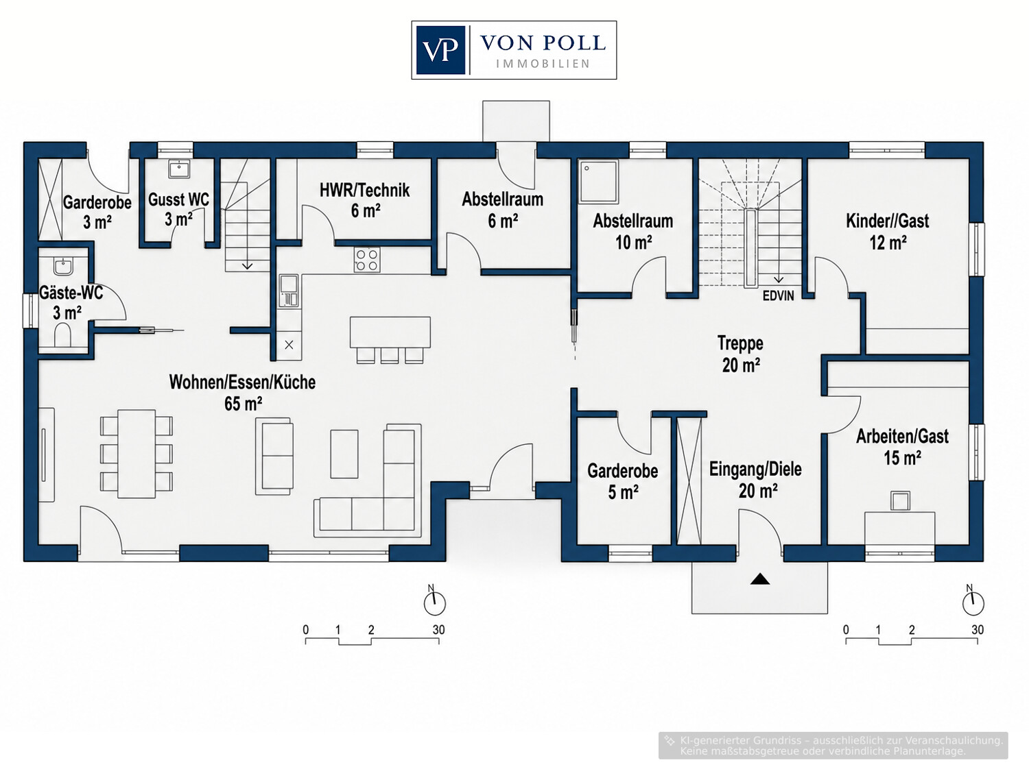 Erdgeschoss der Villa