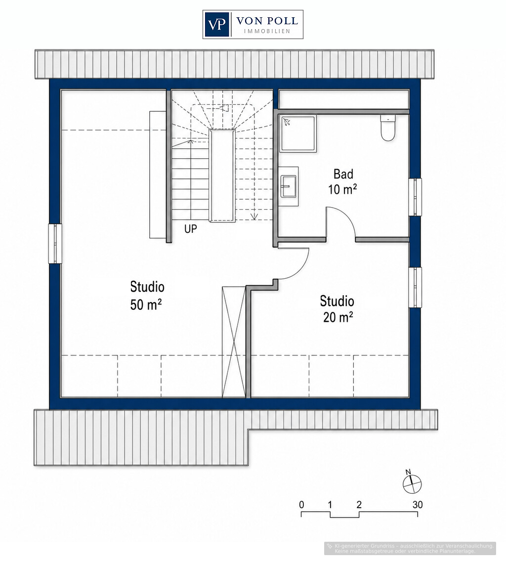 Staffelgeschoss der Villa
