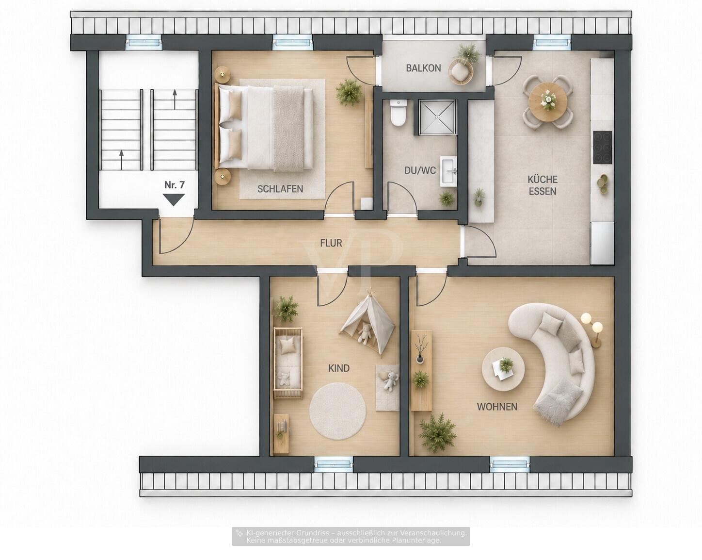 Grundriss visualisiert