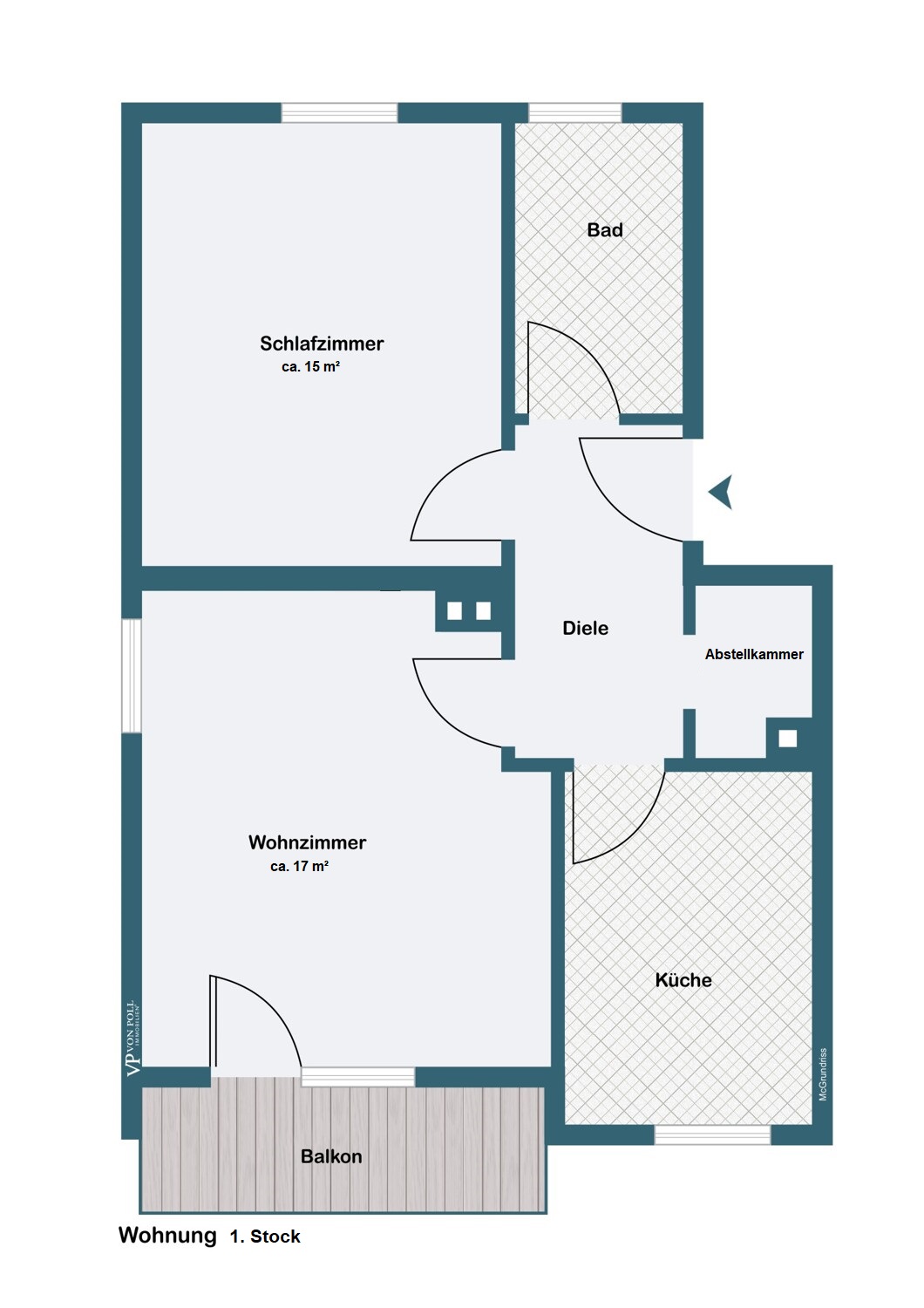 Modernisierte 2-Zimmer Wohnung in Pfersee