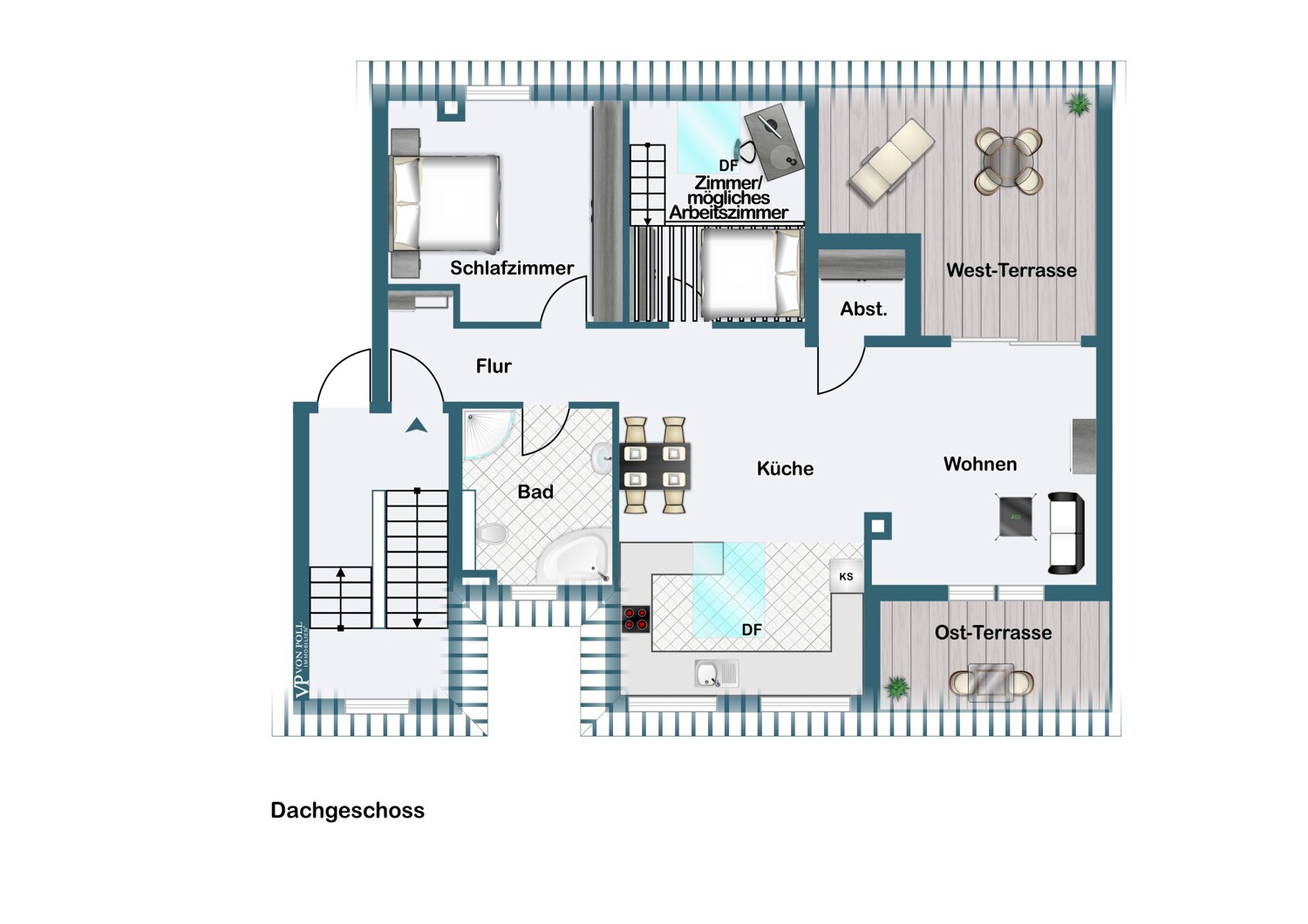 Charmante Penthouse-Wohnung mit Wohlfühlfaktor und vielseitigen Nutzungsmöglichkeiten Charmante Penthouse-Wohnung mit Wohlfühlfaktor und vielseitigen Nutzungsmöglichkeiten