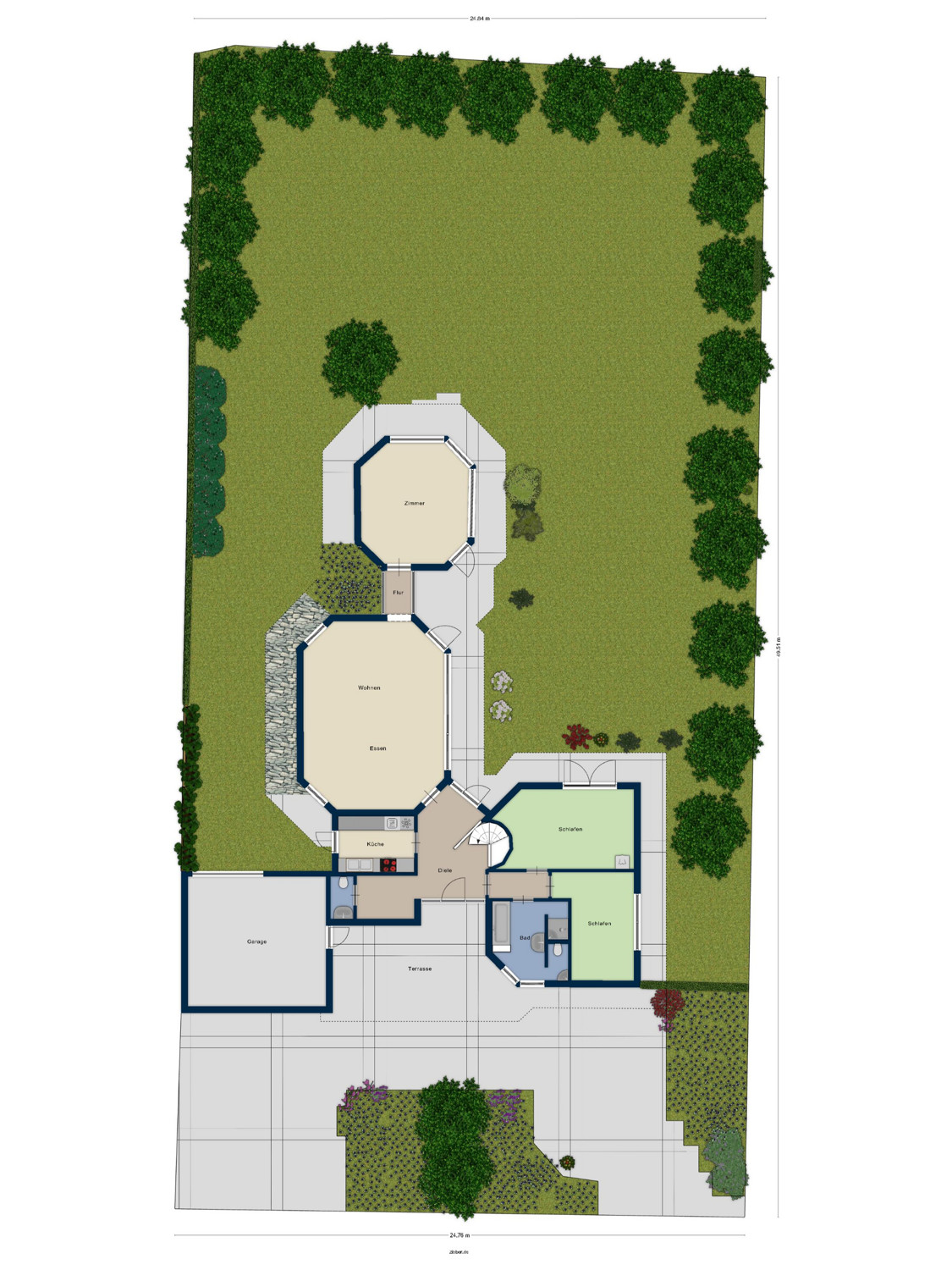 Neubaugelegenheit auf 1.264 m² Grundstück