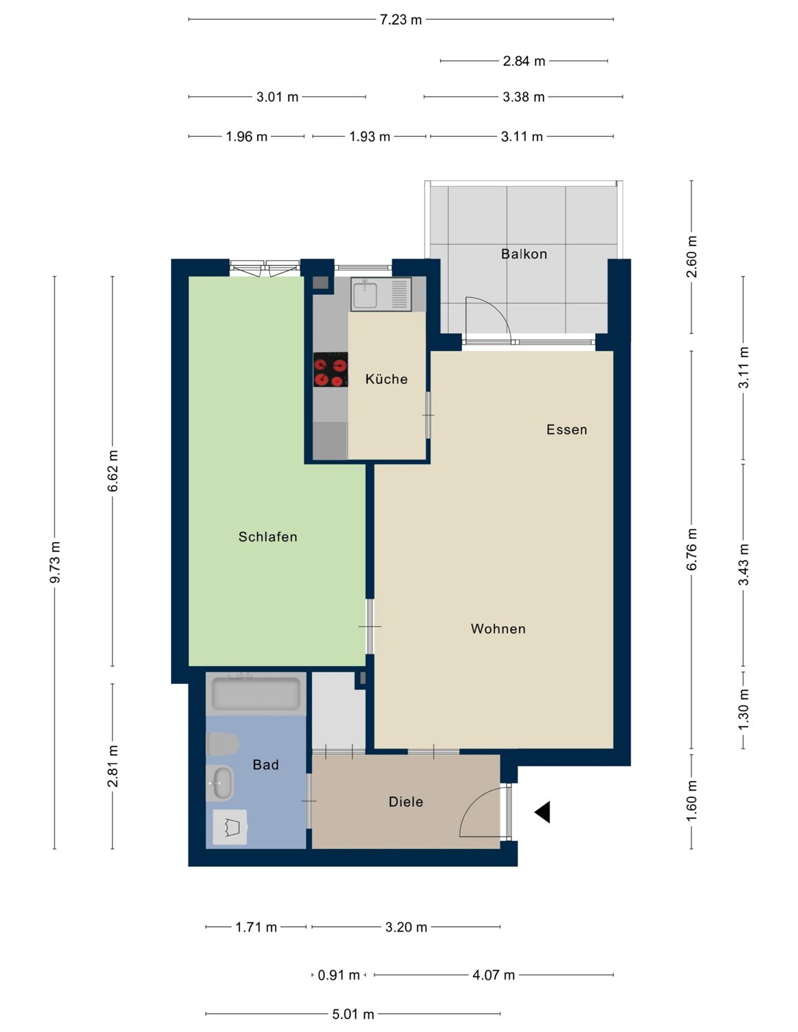 Attraktive 2-Zimmer-Wohnung in bester Lage von Ehrenfeld