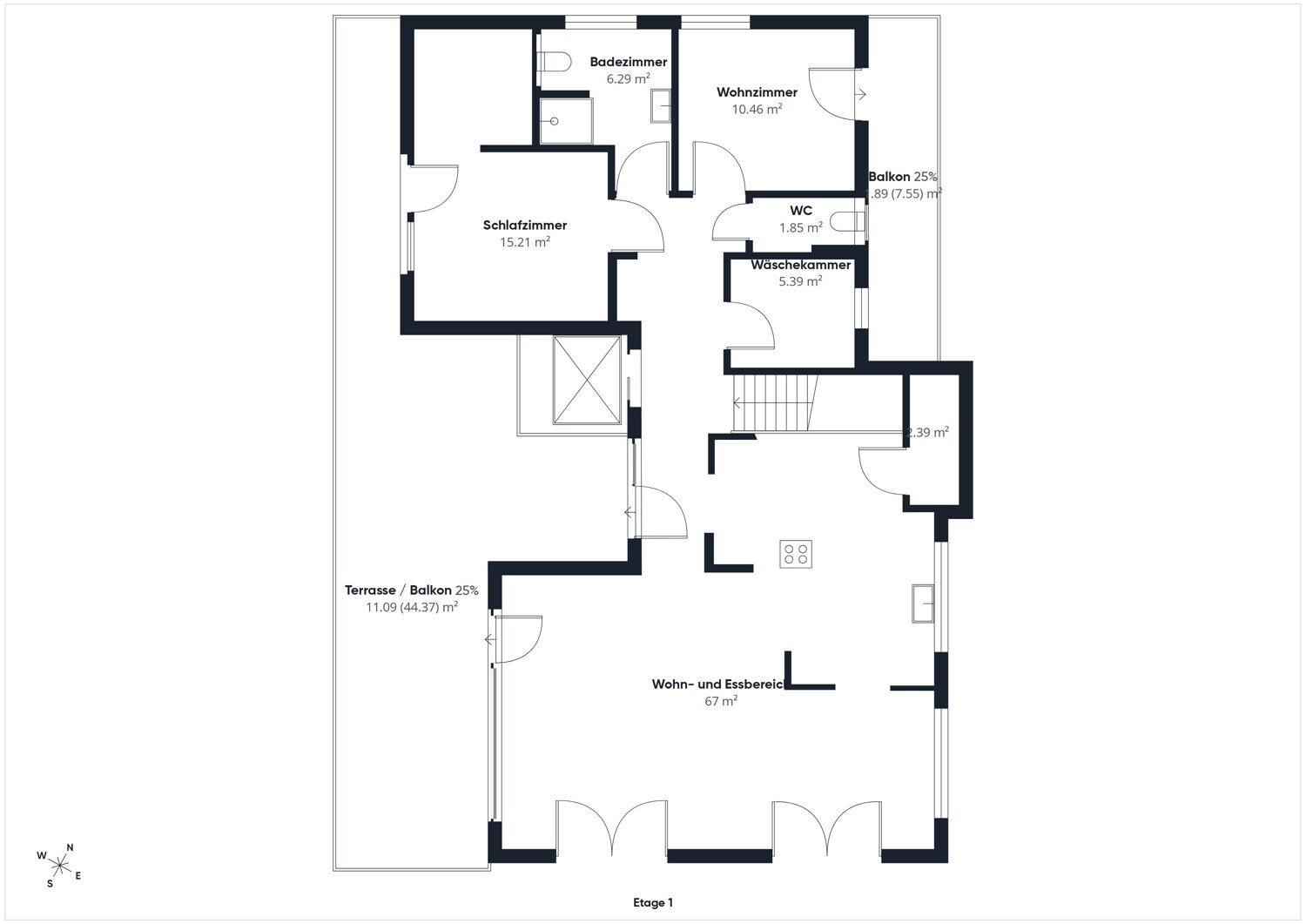 Grundriss Penthouse