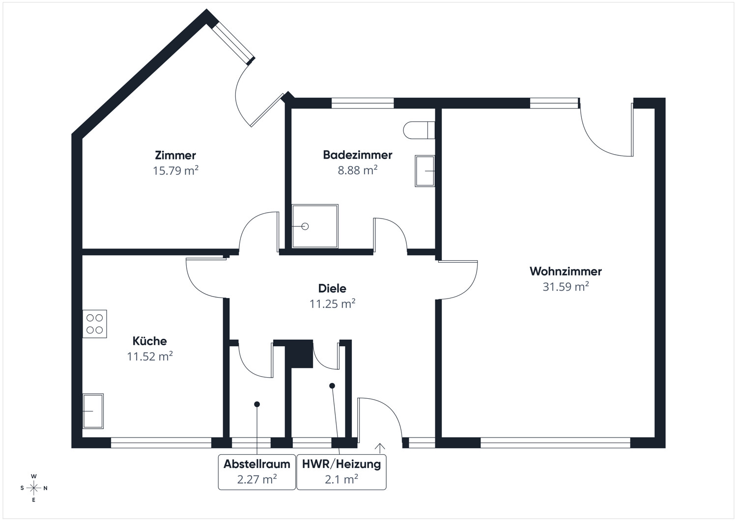 Grundriss Quadratmeter