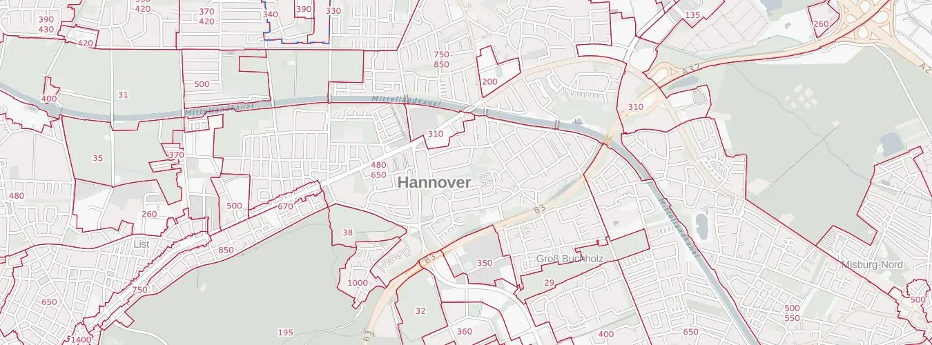 Liegenschaftskarte Hannover