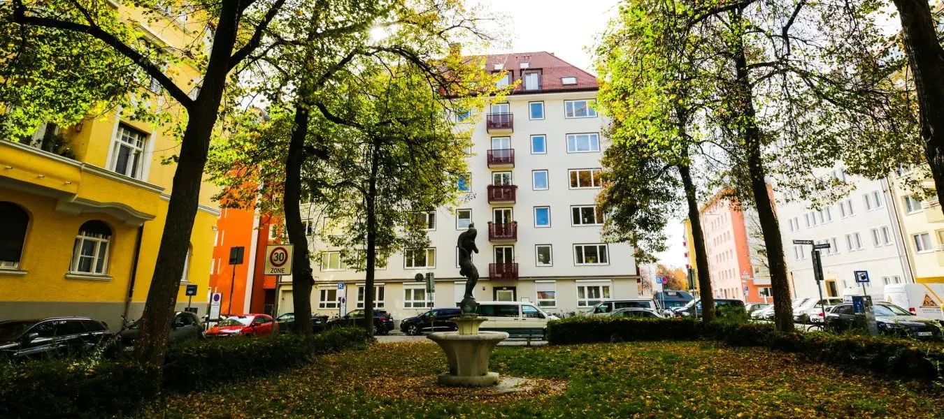 Hohenzollernplatz in M&uuml;nchen Schwabing.