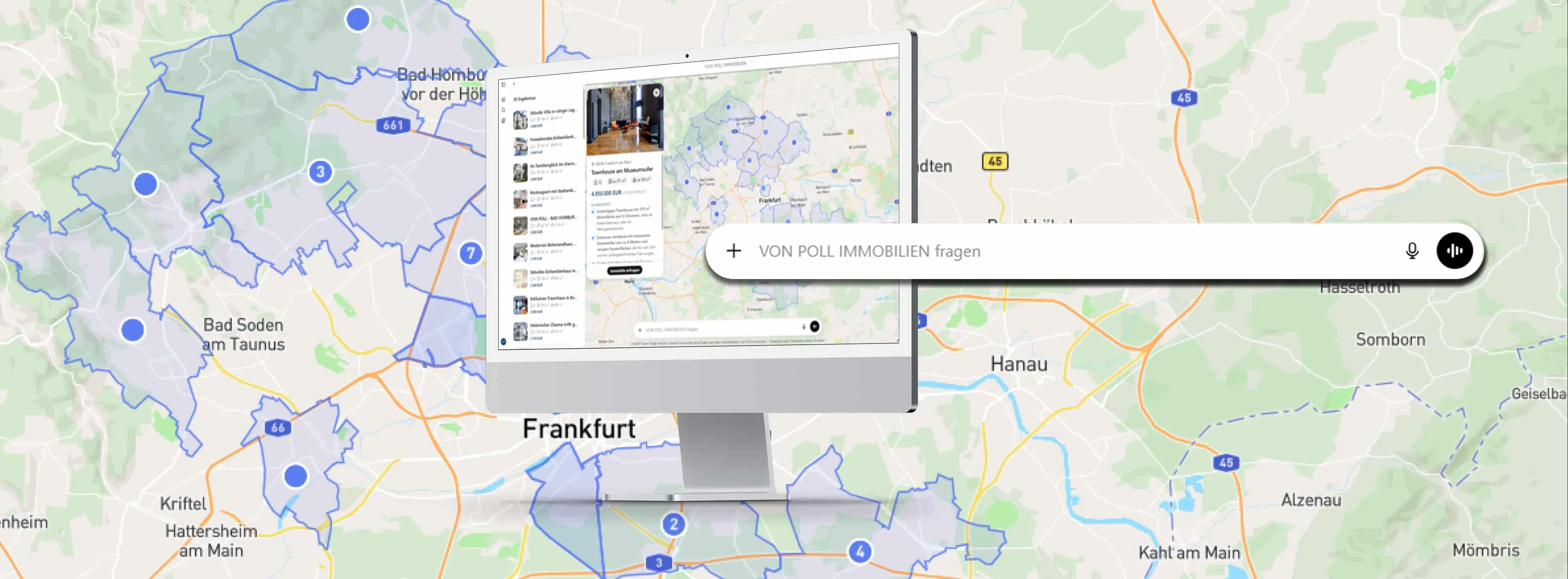 Screenshot of the VON POLL IMMOBILIEN app in ChatGPT
